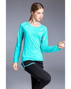 Women's long sleeves Milk silk nylon spandex - Green 3608L