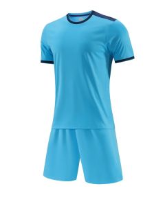 Milk Silk Fabric Football Training Suit - JG6327 Sky Blue