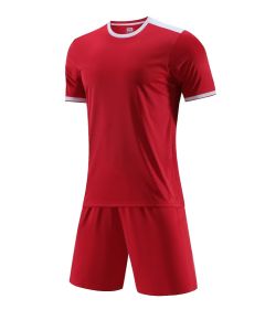 Milk Silk Fabric Football Training Suit - JG6327 Red