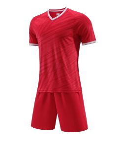 Needle Hole Polyester Football Training Suit - JG6329 Red