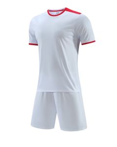 Milk Silk Fabric Football Training Suit - JG6327 White