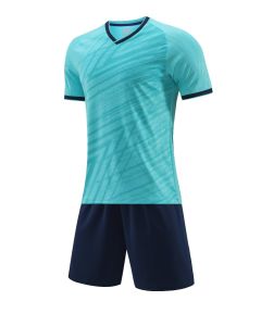 Needle Hole Polyester Football Training Suit - JG6329 Light Blue