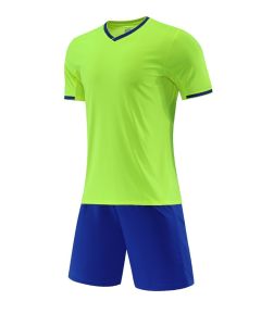 Milk silk fabric Football Training Suit - Fluorescent Green 6322