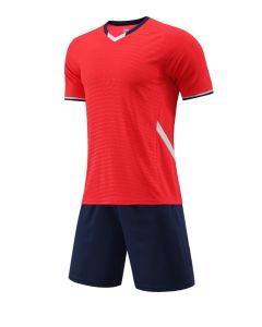 Semi-gloss lattice Football Training Suit - Red JG6320