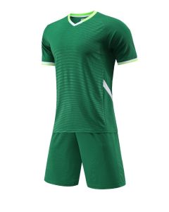 Semi-gloss lattice Football Training Suit - Deep Green JG6320