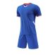 Semi-gloss lattice Football Training Suit - Colorful Blue JG6320