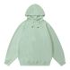 Off shoulder solid Hoodie - Light Green  M02